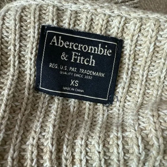 Abercrombie & Fitch Taupe Beige Ribbed Sweater Dresss - Picture 6 of 7